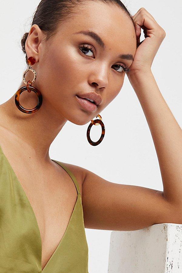 Hazel Resin Hoop Earrings By Free People